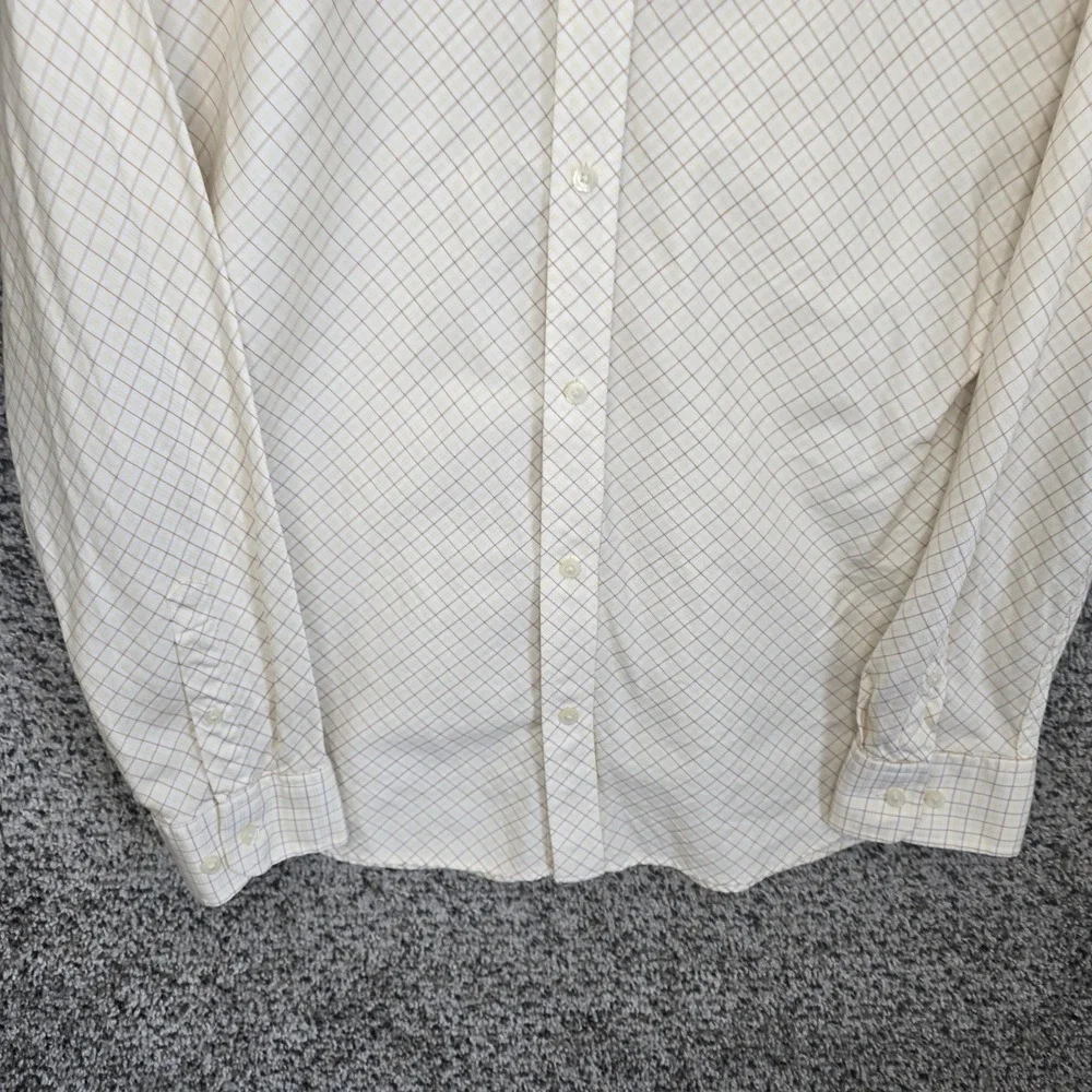 Banana Republic Shirt Mens Large 16-16.5 Button Up Slim Fit Yellow‎ Long Sleeve